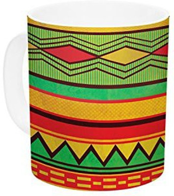 

Kess InHouse InHouse Louise Machado Egyptian Red Orange Ceramic Coffee, 11 oz, Multicolor Ceramic Mug(60 ml)