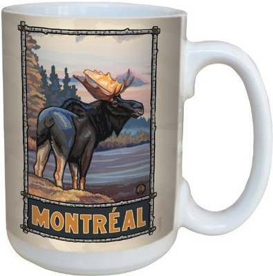 

Tree-Free Greetings Greetings lm43340 Scenic Montr al Moose by Paul A. Lanquist Ceramic with Full-Sized Handle, 15-Ounce, Multicolored Ceramic Mug(60 ml), Multicolor