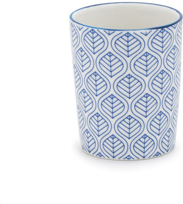 

Chumbak Indigo Block Leaf Tumbler Porcelain Mug(300 ml), Blue