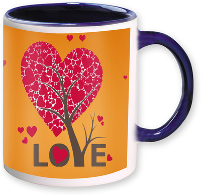 

Heyworlds love happy valentine gifts 01 Ceramic Mug(325 ml), Multicolor