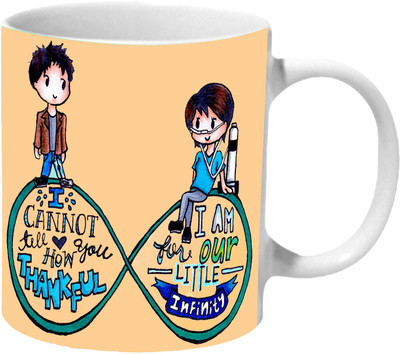

Mooch Wale Fault In Our Stars Our Little Infinity Quote Ceramic Mug(325 ml), Multicolor