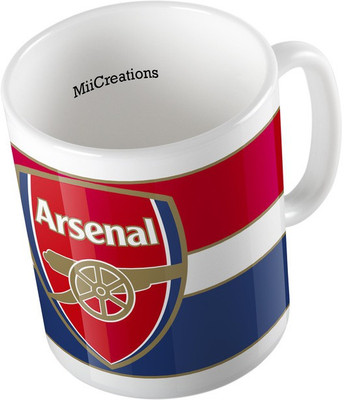 

MiiCreations Printed Arsenal Football Club Ceramic Mug(325 ml), Multicolor