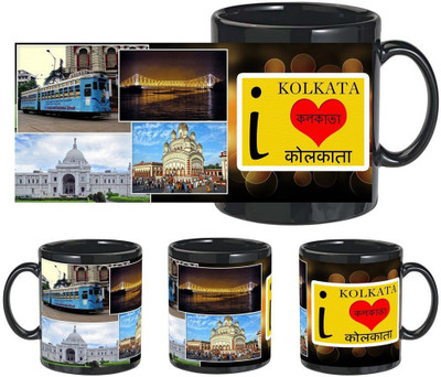 

Snapgalaxy I Love Kolkata in Black Ceramic Mug(320 ml), Multicolor