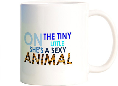 

Rangeele Inkers She's A Animal Ceramic Mug(300 ml), Multicolor