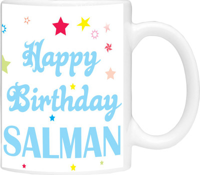 

Simbright salman birthday blue Ceramic Mug(325 ml), White