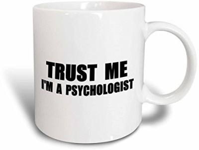 

3dRose mug_195649_2 Trust Me Im a Psychologist Work Humor Funny Psychology Job Gift Ceramic, 15-Ounce Ceramic Mug(60 ml), Multicolor