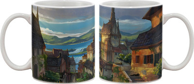 

Artifa City Painting Porcelain, Ceramic Mug(350 ml), Multicolor