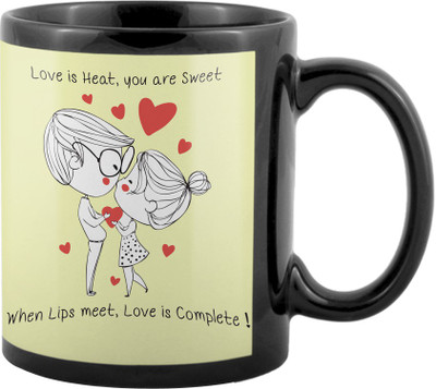 

SKY TRENDS Valentine Gifts For Special Girlfriend,Boyfriend,Wife,Husband,design 111 Ceramic Mug(325 ml), Black