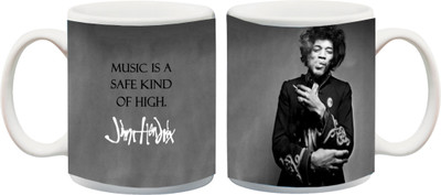44% OFF on Posterboy Jimi Hendrix- Music High Ceramic Coffee Mug(350 ml)
