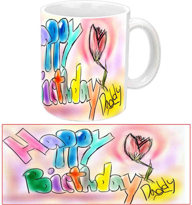 

Raj Laxmi Amazing Color Fonts B'day Gift For Dad White Ceramic Mug(3.5 ml)