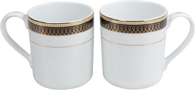

Lakline 80158 Porcelain Mug(350 ml, Pack of 2), White