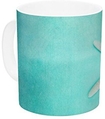 

Kess InHouse InHouse Sylvia Cook Starfish Ceramic Coffee, 11 oz, Multicolor Ceramic Mug(60 ml)