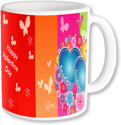 

Heyworlds happy valentine day gifts 32 Ceramic Mug(325 ml), Multicolor