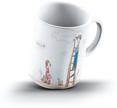 

Ucard Love Painted In Cloud1052 Bone China, Ceramic, Porcelain Mug(325 ml), Multicolor