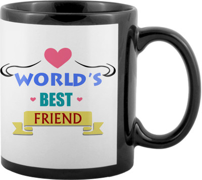 

SKY TRENDS World's Best Gifts For Valentine Girlfriend Boyfriend Friend Husband Wife Anniversary & Birthday Design Code 136 Ceramic Mug(325 ml), Black