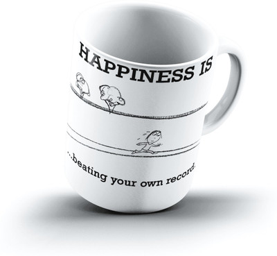 

Ucard Happiness Is2215 Bone China, Ceramic, Porcelain Mug(325 ml)