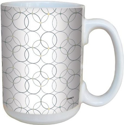 

Tree-Free Greetings Greetings lm43671 Modernist Rings by Shell Rummel Ceramic with Full-Sized Handle, 15-Ounce, Multicolored Ceramic Mug(60 ml), Multicolor