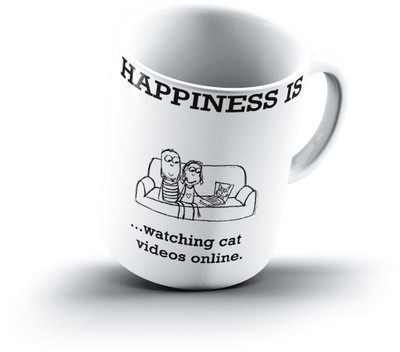 

Ucard Happiness Is1590 Bone China, Ceramic, Porcelain Mug(325 ml)