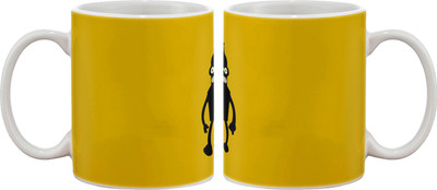

Artifa Robot Yellow Porcelain, Ceramic Mug(350 ml), Multicolor