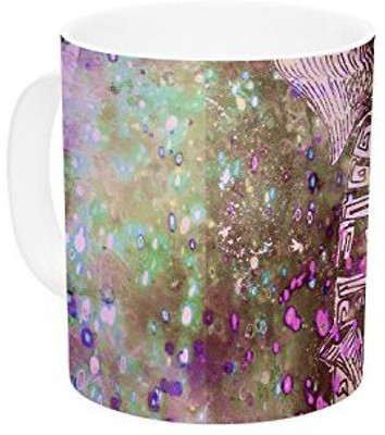 

Kess InHouse InHouse Marianna Tankelevich Pink Dust Magic Elephant Sparkle Ceramic Coffee, 11 oz, Multicolor Ceramic Mug(60 ml)