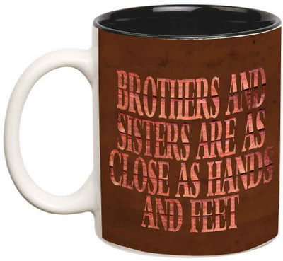 

Prithish As Close As Hands & Feet Ceramic Mug(330 ml), Multicolor