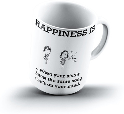 

Ucard Happiness Is1589 Bone China, Ceramic, Porcelain Mug(325 ml)