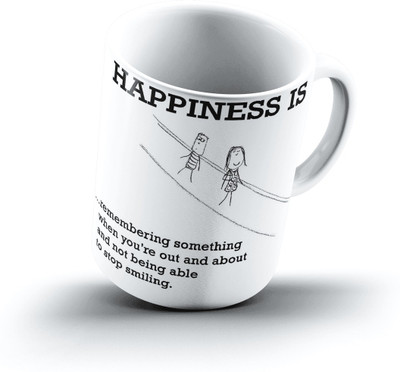 

Ucard Happiness Is1241 Bone China, Ceramic, Porcelain Mug(325 ml)