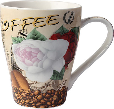 

Aspirationz Az-MC-1852 Bone China, Porcelain Mug(350 ml), Multicolor