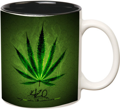 

Prithish Blow Your Worries In Smoke Ceramic Mug(330 ml), Multicolor
