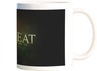

Rangeele Inkers Defeat Should Motivate You Ceramic Mug(300 ml), Multicolor