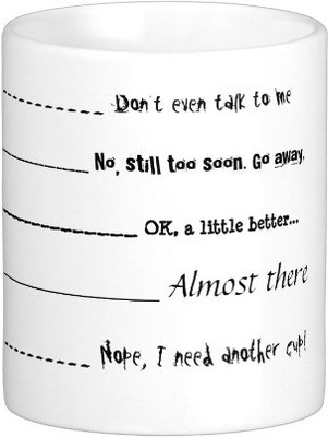 

Exoctic Silver Gussey Mei Tum Aur Bhi Butifool Lagti Ho Janu A001 Ceramic Mug(350 ml), Black;white