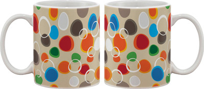 

Artifa Colourful Stones Porcelain, Ceramic Mug(350 ml), Multicolor