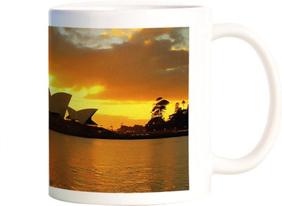 

Rangeele Inkers Opera House Sydney Sunset Ceramic Mug(300 ml), Multicolor