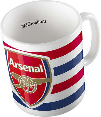 

MiiCreations Printed Football Club Ceramic Mug(325 ml), Multicolor