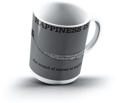 

Ucard Happiness Is2001 Bone China, Ceramic, Porcelain Mug(325 ml), Multicolor