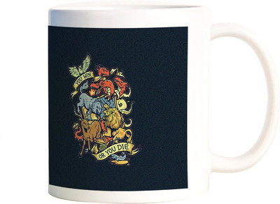 

Rangeele Inkers GOT Win Or Die Ceramic Mug(300 ml), Multicolor