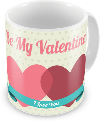 

Kaarigar Be My Valentine Cute Designer Graceful Coffee 505 Ceramic Mug(300 ml), White