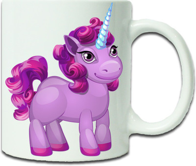

Maison N Mode Horn Coffee Ceramic Mug(330 ml), Multicolor