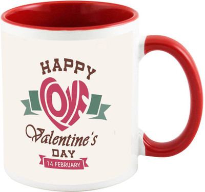 

AllUPrints Mind-blowing Valentines Day Gift Red Ceramic Mug(325 ml)