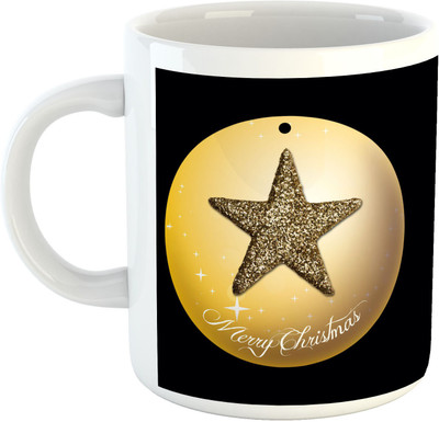 

Deeher Gifts Merry Christmas Design25 Ceramic Mug(330 ml), Multicolor