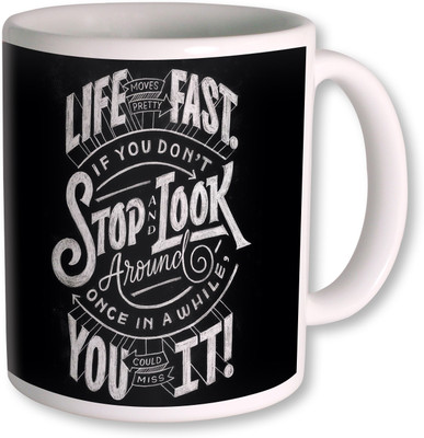 

PhotogiftsIndia Stop Look Gifts for Friend Coffee Ceramic Mug(350 ml), Multicolor