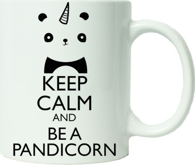 

Maison N Mode Keep Calm Be A Pandicorn Coffee Ceramic Mug(330 ml), Multicolor