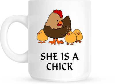 

HuppmeGift Chick White Ceramic Mug(350 ml)