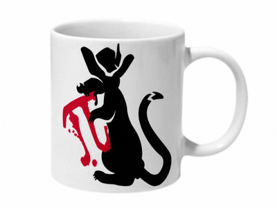 

Mooch Wale Pi-Rat Ceramic Mug(325 ml), Multicolor
