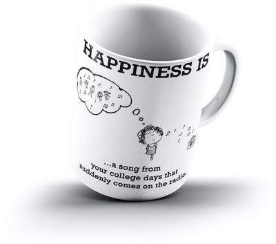 

Ucard Happiness Is2116 Bone China, Ceramic, Porcelain Mug(325 ml)