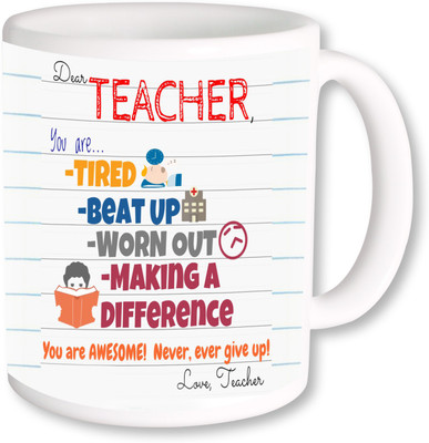 

PhotogiftsIndia Best Gift For Teachers On Happy Teachers Day Ceramic Mug(325 ml), Multicolor