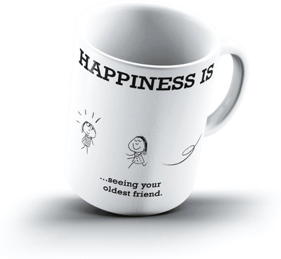 

Ucard Happiness Is1502 Bone China, Ceramic, Porcelain Mug(325 ml)