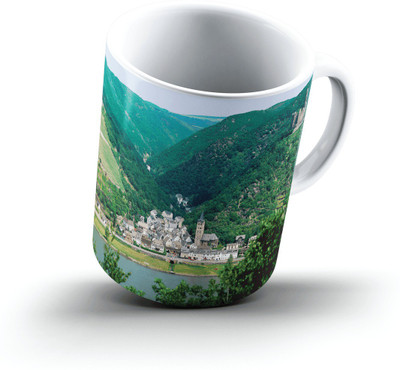 

Ucard Maus Castle On The Rhein River Germany2473 Bone China, Ceramic, Porcelain Mug(325 ml), Multicolor