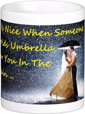 

Exoctic Silver Monsoon Rain : Quotes X012 Ceramic Mug(300 ml), Multicolor