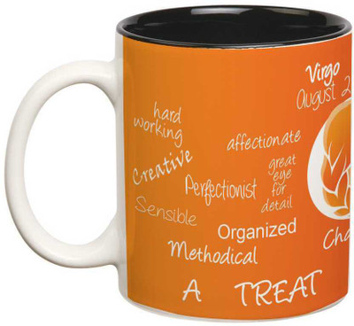 

Prithish Virgo Double Color Ceramic Mug(330 ml), Multicolor